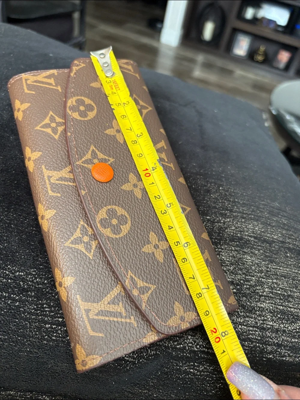 Inspired Monogram Canvas Emilie Wallet dark brown and Tan and o